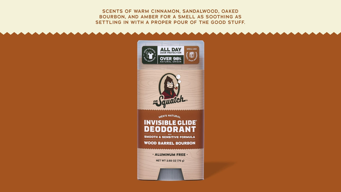 WOOD BARREL BOURBON INVISIBLE GLIDE DEODORANT - US 4722