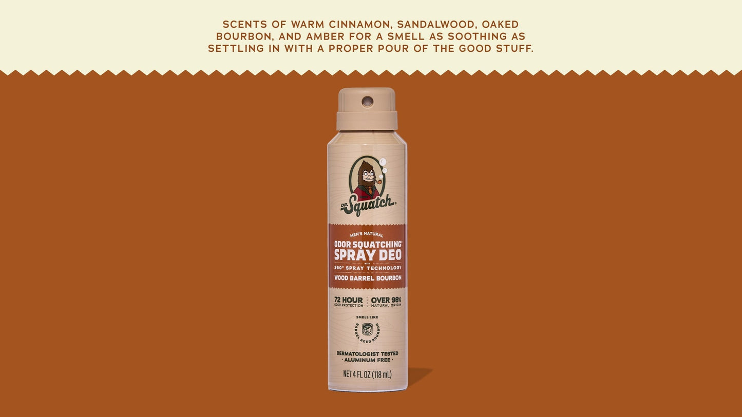 WOOD BARREL BOURBON SPRAY DEODORANT - US 7211