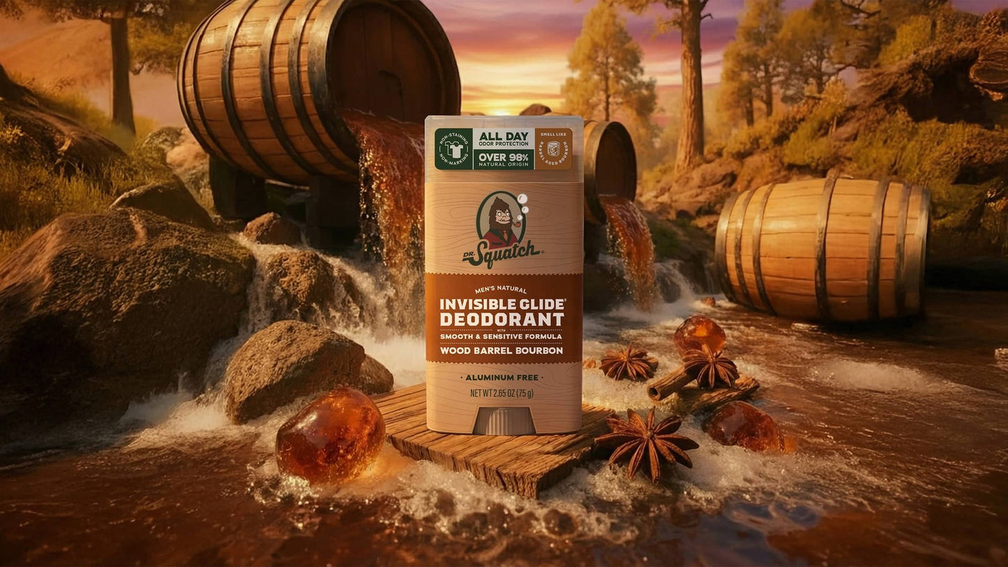 WOOD BARREL BOURBON INVISIBLE GLIDE DEODORANT - US 4722