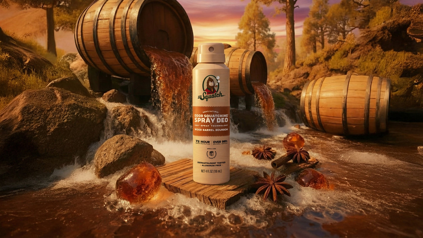 WOOD BARREL BOURBON SPRAY DEODORANT - US 7211